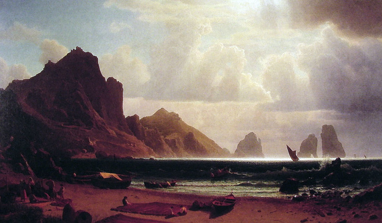 Albert Bierstadt Oil Painting The Marina Piccola, Capri